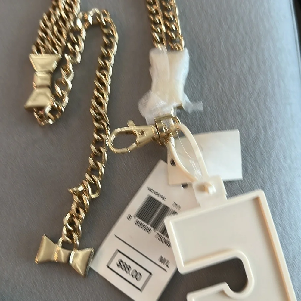 Kate Spade Double Gold Tone Chain Bow Belt